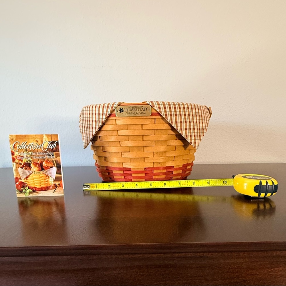 Longaberger Basket with Red and Brown Accents